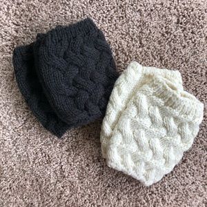Soft knitted boot cuffs